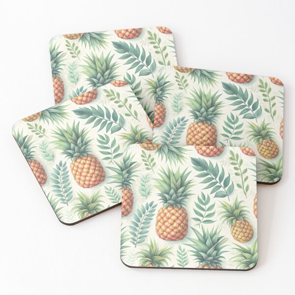 Item preview, Pineapple & Leaves Pattern designed and sold by Haji  Kamora.