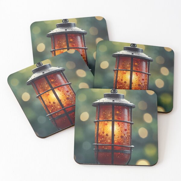 Item preview, Vintage Lantern with Warm Glow and Bokeh designed and sold by Vitalka-uk.