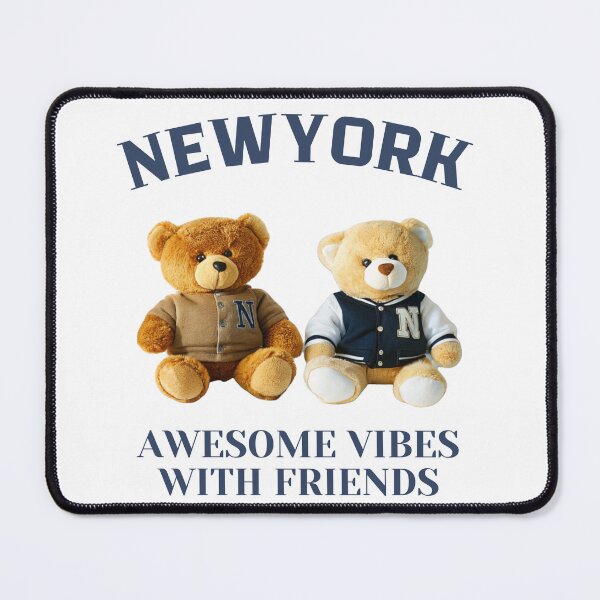 Item preview, Two Cool Teddy Bears in New York College Jackets | Fun Vibes with Friends Design designed and sold by Colorful-Garden.