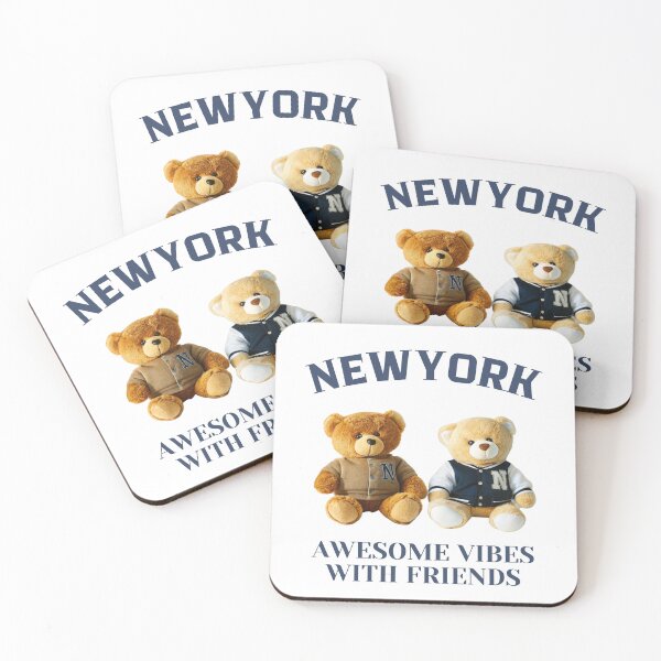Item preview, Two Cool Teddy Bears in New York College Jackets | Fun Vibes with Friends Design designed and sold by Colorful-Garden.
