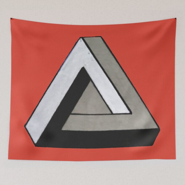 Item preview, Penrose triangle pencil drawing in black and white designed and sold by norascorner.