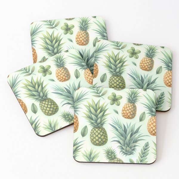 Item preview, Pineapple & Leaves Pattern designed and sold by Haji  Kamora.