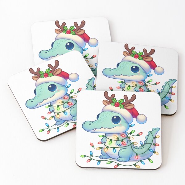 Item preview, Kawaii Christmas Crocodile with Lights designed and sold by lubushop1.