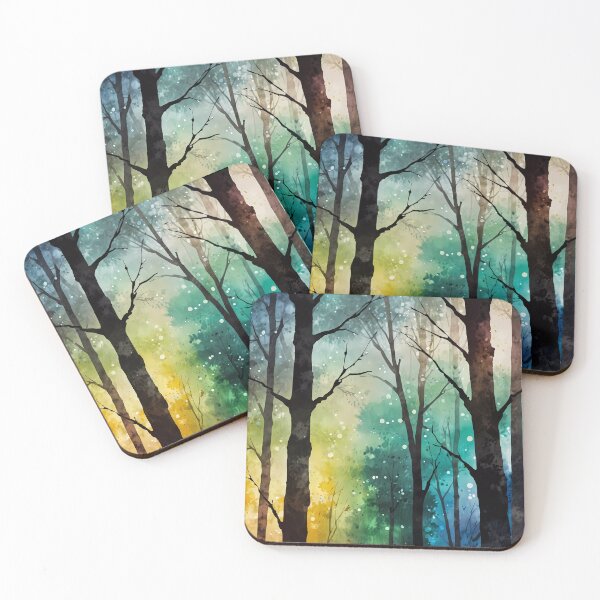 Item preview, Mystical Forest Silhouettes with Colorful Sky designed and sold by Vitalka-uk.