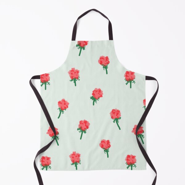 Item preview, Red Poofy Floral Pattern Light Green Back designed and sold by ClearAndHappy.