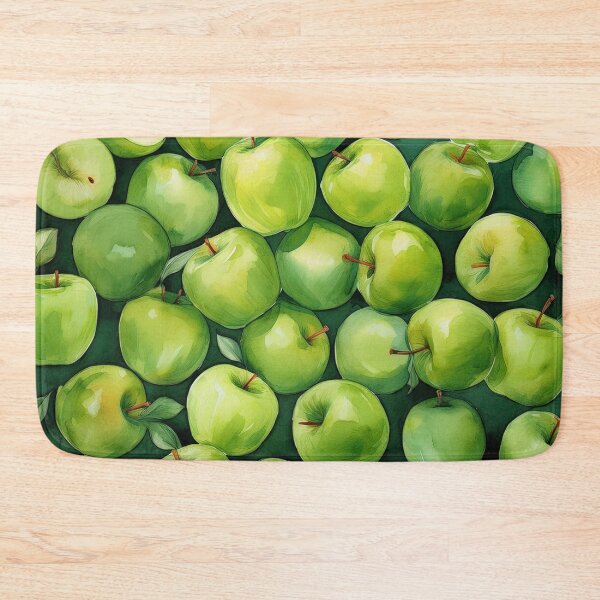 Item preview, watercolor green apples designed and sold by Valentina-V.