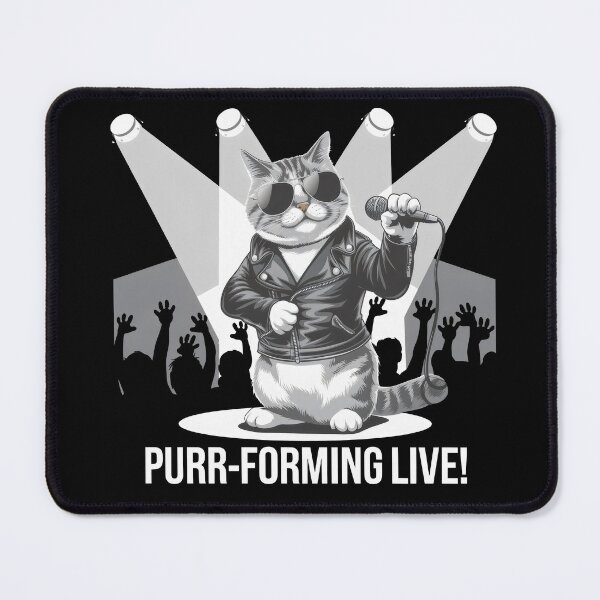 Item preview, Rock Star Cat Performing Live Funny Design designed and sold by Cherry-Cat.