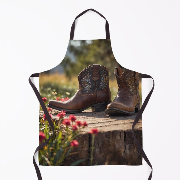 Item preview, Western Boots on a Rustic Log in a Sunlit Field designed and sold by Vitalka-uk.