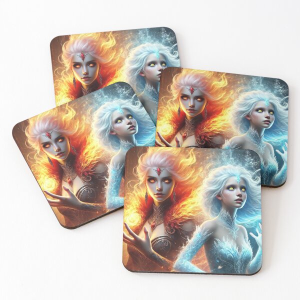 Item preview, Fire and Ice Angels designed and sold by doramoredesigns.