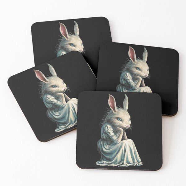 Item preview, Fantasy Blue-Eyed Rabbit Art - Whimsical Animal Illustration designed and sold by love3617.