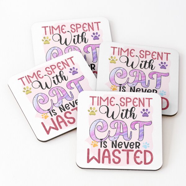 Item preview, Time spent with cat is never wasted. designed and sold by AnlizArtShop.