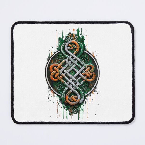 Item preview, Abstract Celtic Cross Design in Irish Flag Colours. designed and sold by REAL IRISH GIFTS.