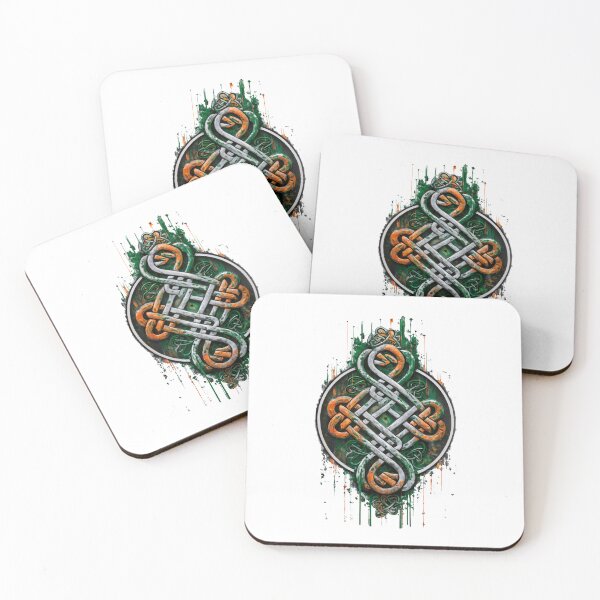 Item preview, Abstract Celtic Cross Design in Irish Flag Colours. designed and sold by REAL IRISH GIFTS.