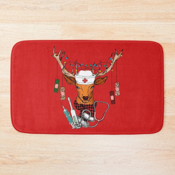 Item preview, Deer Christmas Nurse Gift, Cute Deer Nurse, ICU Gift, Emergency Room Nurse, ENT Nurse designed and sold by throuplescorner.