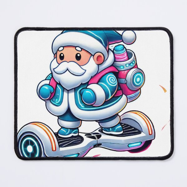 Item preview, Futuristic Hoverboard Santa Claus Christmas Art designed and sold by lubushop1.
