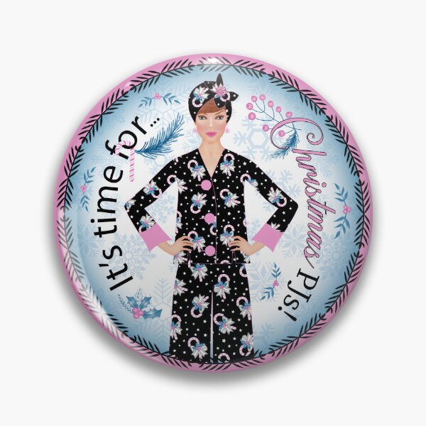 Item preview, It's Time For Christmas PJs of bold black and pretty pink! designed and sold by SandedollArt.