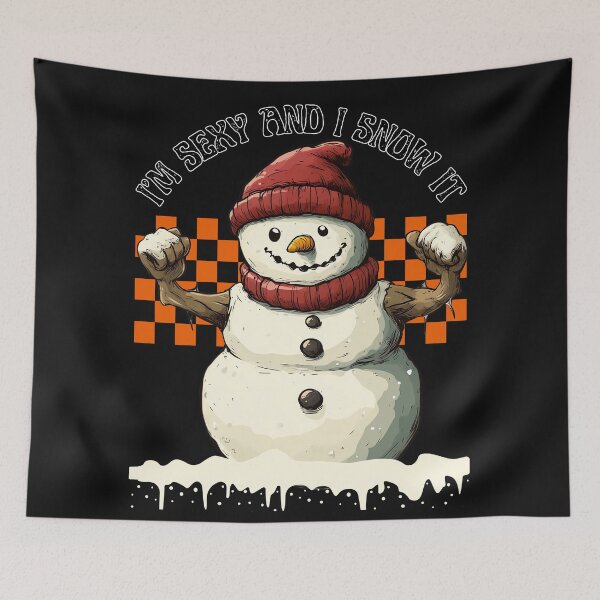 Item preview, Funny Snowman Graphic Christmas Snowman Flex Design designed and sold by MTJ-Mushrooms.