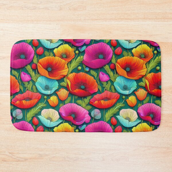 Item preview, Colourful Poppy Power: A powerful pattern with poppies symbolizing strength, courage, and resilience. designed and sold by Grang Art Artistic Designs.