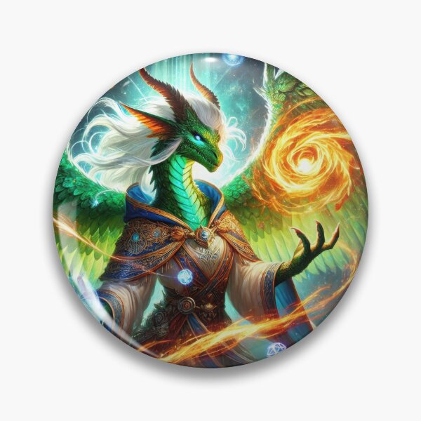 Item preview, Emerald Dragonborn Angelic Scribe Wizard College of Entropy Bard designed and sold by Johnny MeatShield.
