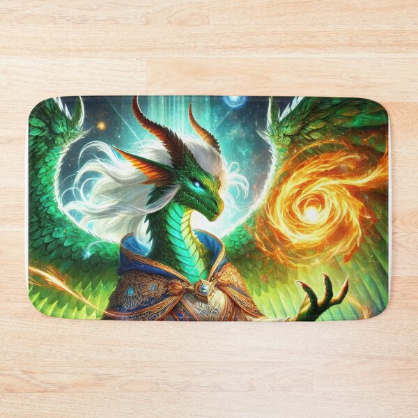 Item preview, Emerald Dragonborn Angelic Scribe Wizard College of Entropy Bard designed and sold by Johnny MeatShield.