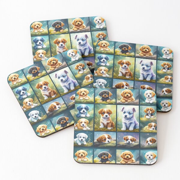 Item preview, Cute puppy collage, baby dogs designed and sold by MarionsArt.