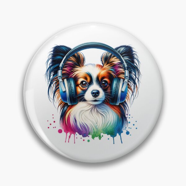 Item preview, Papillon with Headphones designed and sold by MyCozyCorner24.