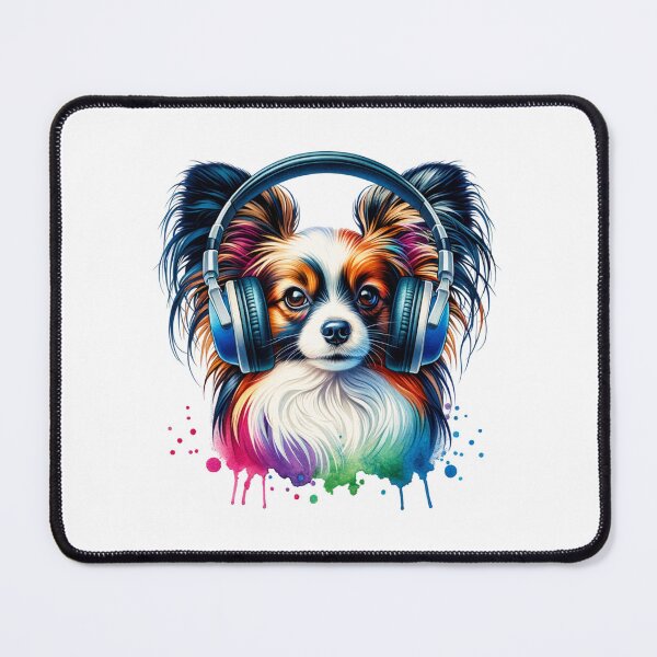 Item preview, Papillon with Headphones designed and sold by MyCozyCorner24.