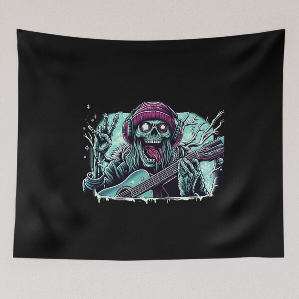 Item preview, Zombie Rocker Christmas Collection: Metal & Skull Art for Survival Enthusiasts designed and sold by MiszungART.