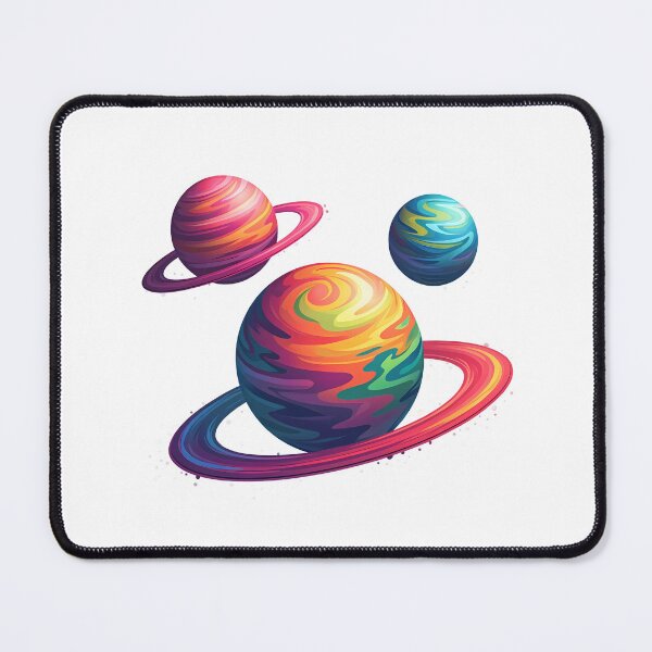 Item preview, The Grand Planetscape: A Colorful Celestial Artwork designed and sold by ART ATTACK ZONE.