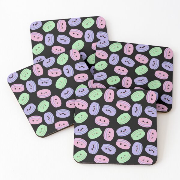Item preview, Patrón de macarons kawaii designed and sold by sasyall.