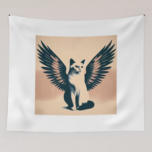 Item preview, Vintage Cat With Wings designed and sold by DSoriaDesign.