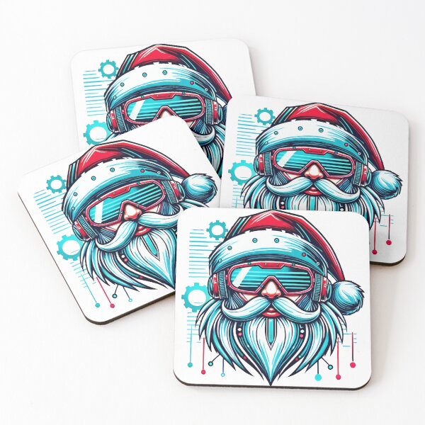 Item preview, Cyberpunk Santa in Futuristic Gear - Christmas Design designed and sold by lubushop1.