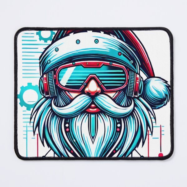 Item preview, Cyberpunk Santa in Futuristic Gear - Christmas Design designed and sold by lubushop1.
