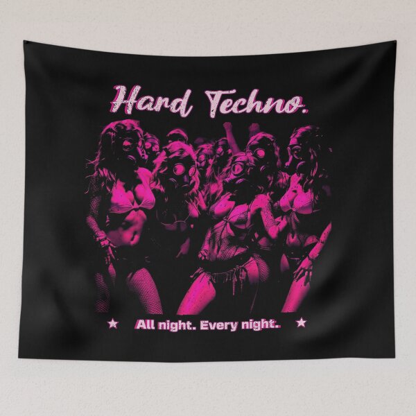 Item preview, Hard Techno - All Night Underground Rave designed and sold by Urban-Alien.