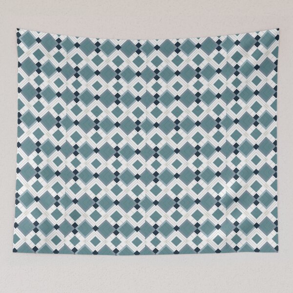 Item preview, A geometric pattern of squares and diamond shapes designed and sold by IftinDesigns.