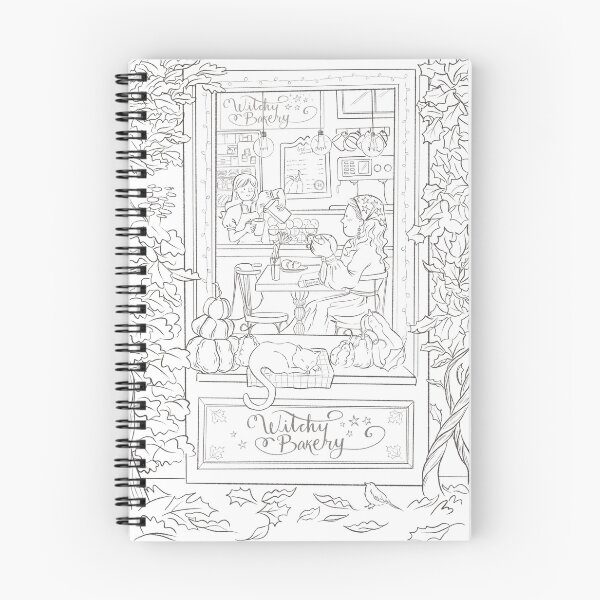 Item preview, Witchy Cozy Bakery for coloring, Fun Family DIY designed and sold by AinaDuch.
