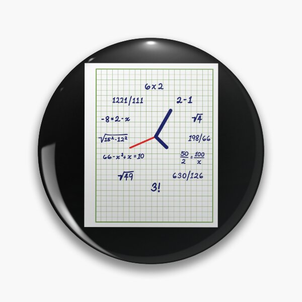 Item preview, Math Clock with Equations Uhr Mathematik designed and sold by MooonTees.