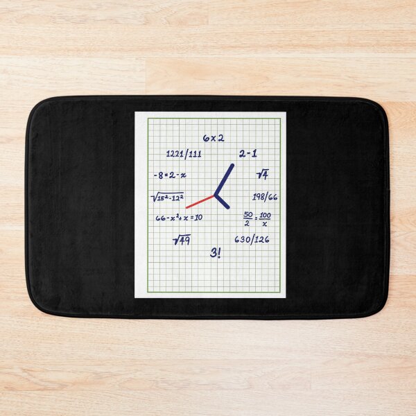 Item preview, Math Clock with Equations Uhr Mathematik designed and sold by MooonTees.