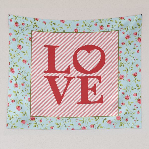 Item preview, Spring Rose Floral Pattern and Love Typography designed and sold by MarikaJohnson.