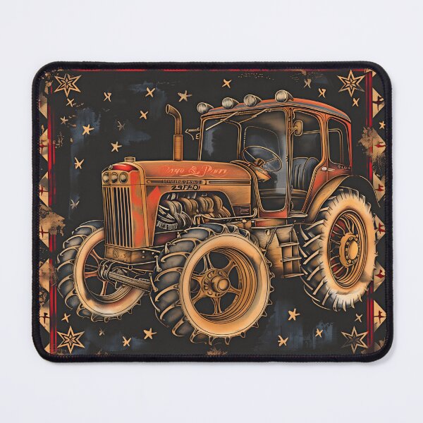 Artikelvorschau, Toller alter Bauernhof Traktor Blockdruck Vintage entworfen und verkauft von uncledougie.
