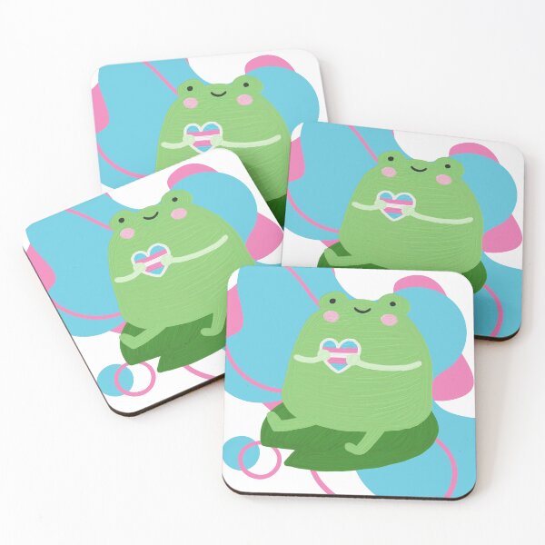 Item preview, Trans Frog Light Blue & Pink LQBTQ+ designed and sold by SimplyPsycho.