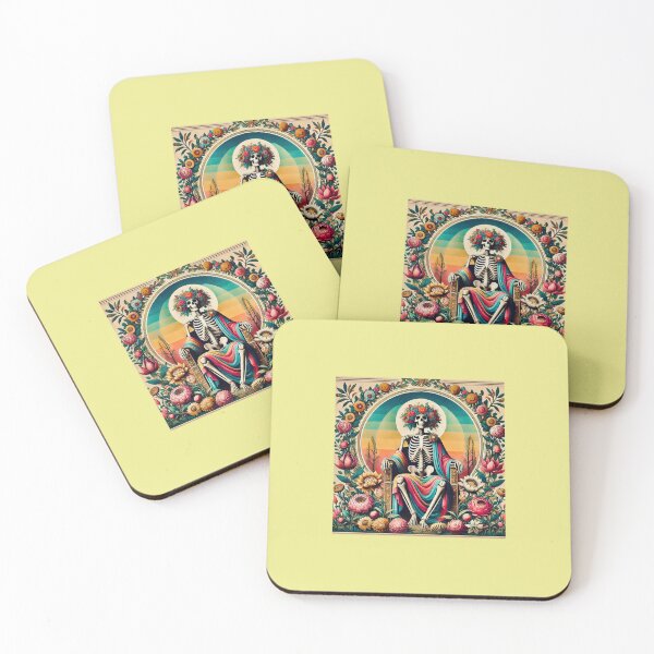 Item preview, Flower Child Skeleton in Hippie Style with Peace Sign designed and sold by ANIARTONLINE.