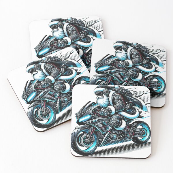 Item preview, Cyber Santa on High-Speed Motorcycle designed and sold by lubushop1.