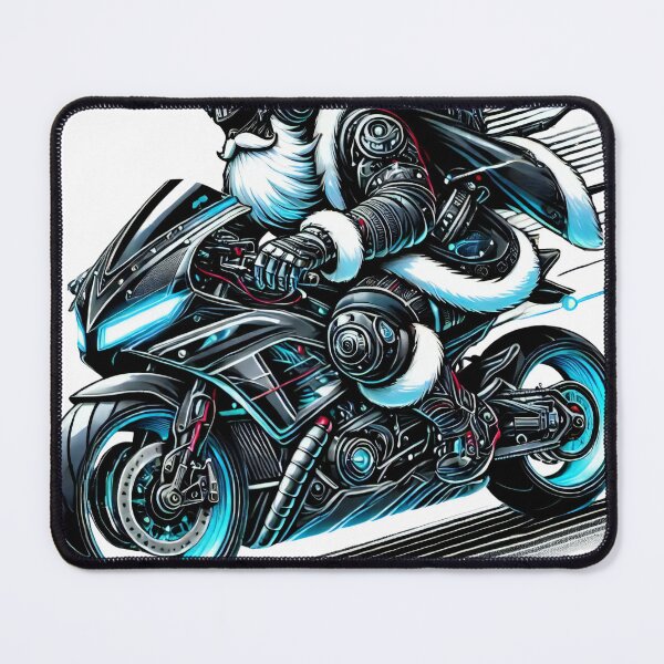Item preview, Cyber Santa on High-Speed Motorcycle designed and sold by lubushop1.
