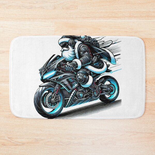 Item preview, Cyber Santa on High-Speed Motorcycle designed and sold by lubushop1.
