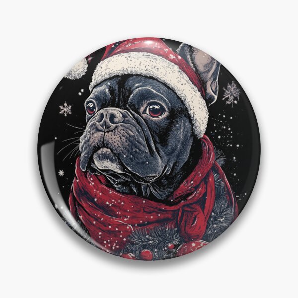 Item preview, French Bulldog in Festive Christmas Attire designed and sold by Anarodic.