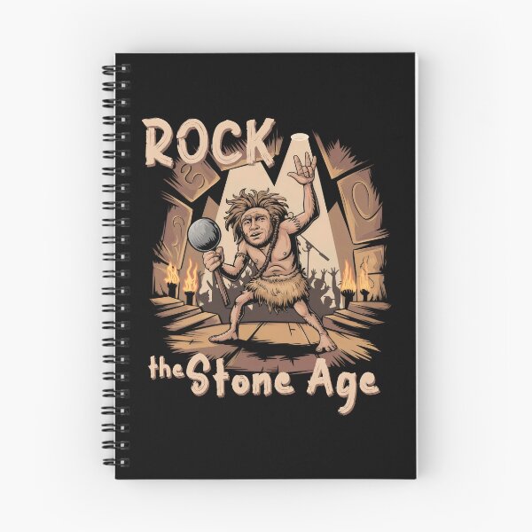 Item preview, Funny Caveman Rock Band Illustration – Rock the Stone Age designed and sold by Prime-Studio.