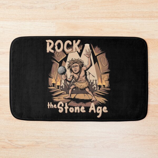 Item preview, Funny Caveman Rock Band Illustration – Rock the Stone Age designed and sold by Prime-Studio.