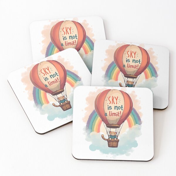 Item preview, Sky is not the limit! cat in baloon designed and sold by kjp-design.