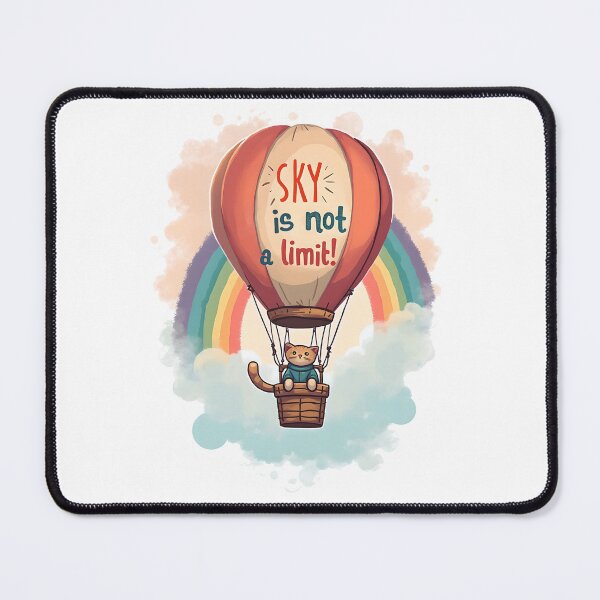 Item preview, Sky is not the limit! cat in baloon designed and sold by kjp-design.